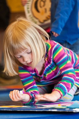 girl with project